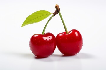 a cherry isolated on a white background