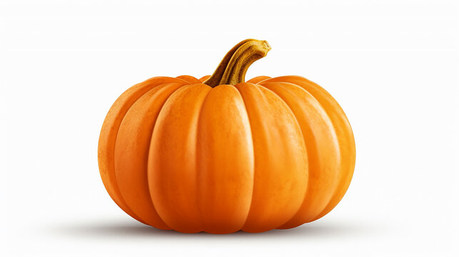Realistic pumpkin with white background illustration