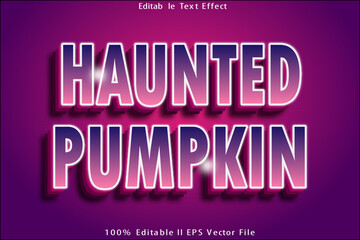 Haunted Pumpkin Editable Text Effect