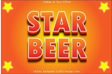 Star Beer Editable Text Effect