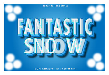 Fantastic Snow Editable Text Effect