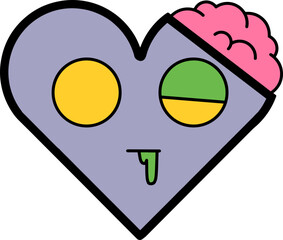 Zombie in the form of a heart