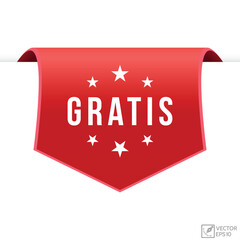 Vector illustration modern Gratis banner, Isolated web element.