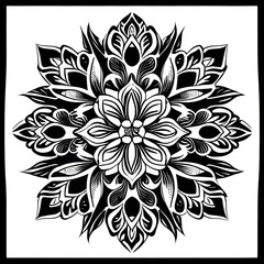 the graphic of flower tattoo vector
