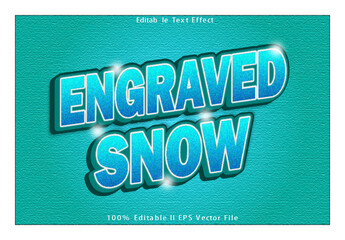 Engraved Snow Editable Text Effect
