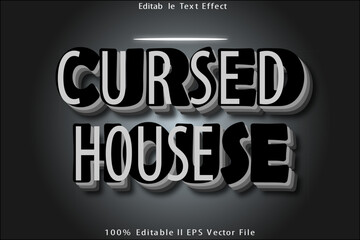 Haunted House Editable Text Effect