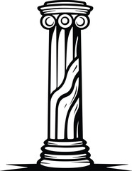 Column Logo Monochrome Design Style
