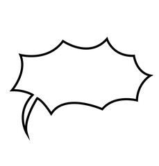 Digital png illustration of white empty comic speech bubble on transparent background