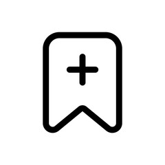 Simple Bookmark icon. The icon can be used for websites, print templates, presentation templates, illustrations, etc