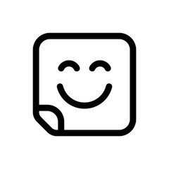Simple Sticker icon. The icon can be used for websites, print templates, presentation templates, illustrations, etc