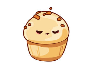 muffin, vector illustration isolated on white background