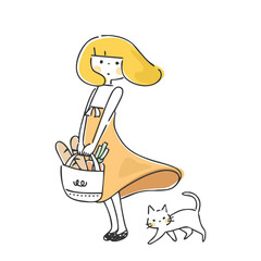 買い物　ライフスタイル　女の子