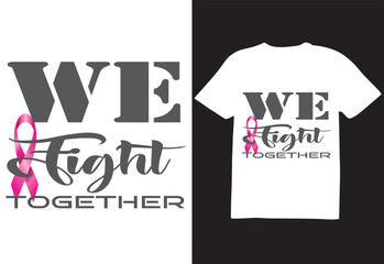 Breast cancer,awareness month vector,fuck cancer T-shirt design.