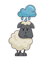 Sheep Sticker Bookmark