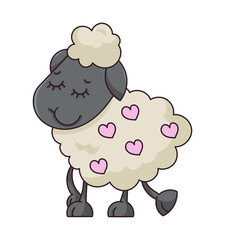 Sheep Sticker Bookmark