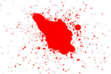 Blood drop isolated on white background