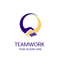 Shake hand Modern Company Logo Vector Template