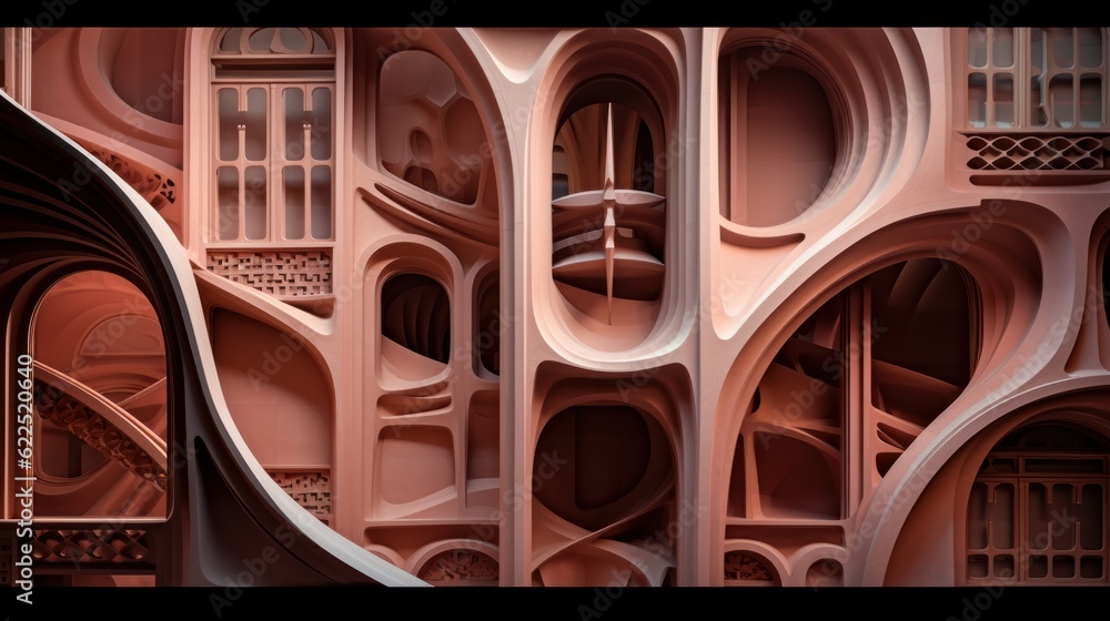 Poster abstract representation of an architectural element.