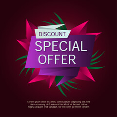 Special Offer Social Media Banner For Marketing Company Vector Template