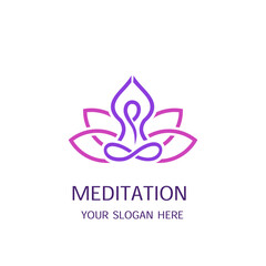 Yoga Meditation Company Logo Vector