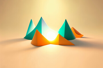 The abstract 3d design elements