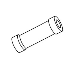 Sewing threads doodle. Vector outline illustration isolated on white