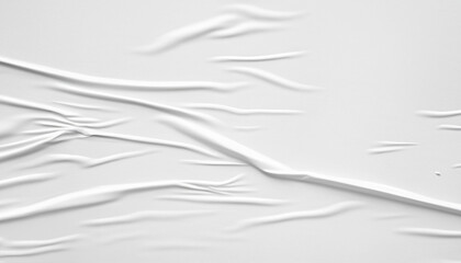 Obraz premium blank white crumpled and creased paper poster texture background