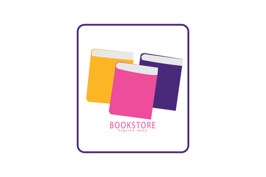book logo with eps 10 outline image, suitable for use for bookstores and logos