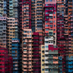 Fototapeta na wymiar apartment building,urban,residential,skyscraper,window,Ai generated
