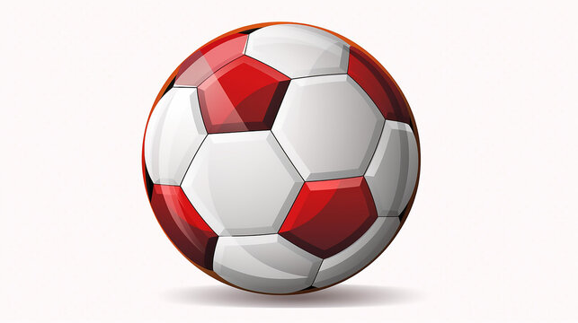 Football icon in flat style soccer ball on the white background