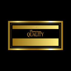Luxury premium golden badge labels. premium quality. vector illustration