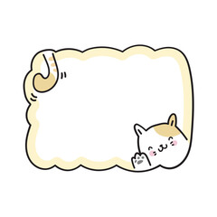 Cute handdrawn frame. Colorful doodle frame