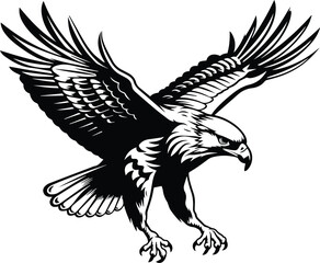 hawk Logo Monochrome Design Style