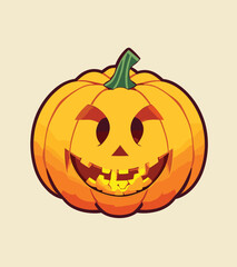 Halloween pumpkin. Vector.
