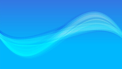 輝く水色のウェーブのベクター背景画像