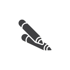 Two pencils vector icon