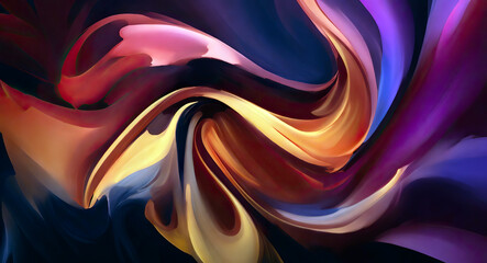 Fototapeta na wymiar Abstract colourful wave, art paint wallpaper backgrounds. Created using generative AI