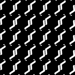 Vector pattern in geometric ornamental style. Black and white color.Seamless repeat pattern.Simple geo all over print block for apparel textile, ladies dress, fashion garment, digital wall paper.