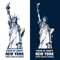 Statue of liberty Vector Illustration Isolated On Separate Background © Werayut