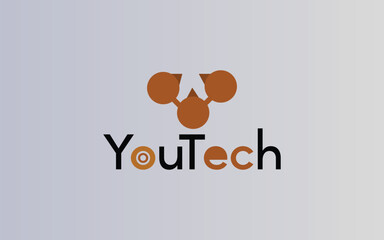Modern tech logo vector template