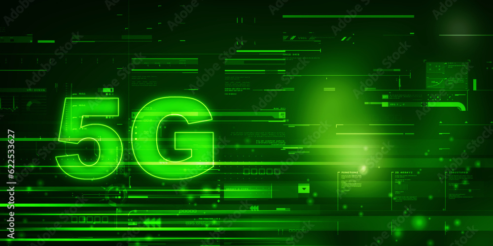 Poster 2d rendering 5g network 5g connection