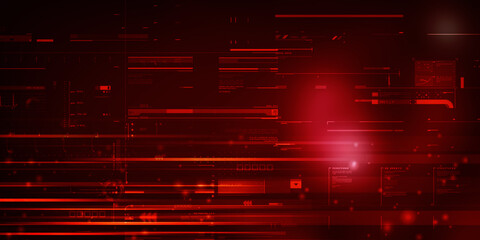 2d illustration Abstract futuristic electronic circuit technology background