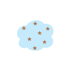 Cute cloud cartoon hand dawn