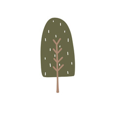 Cute tree hand drawn
