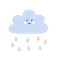 Cute cloud cartoon hand dawn