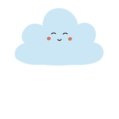 Cute cloud weather hand drawn.