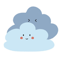 Cute cloud weather hand drawn.