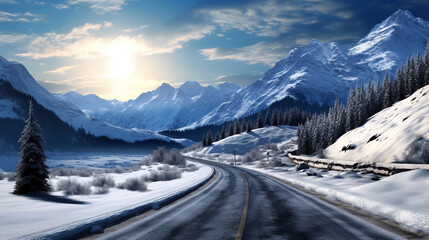 ski resort in the mountains