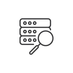 Data analysis line icon