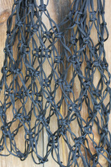 Wicker shopping bag. Making a string bag. Handmade.